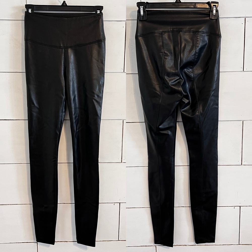 White House Black Market Faux Leather Runway Leggings. Size 0 Long. NWT - Picture 5 of 15